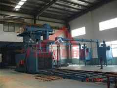 通過式拋丸機-產(chǎn)品介紹： 騰博拋丸機械廠生產(chǎn)的通過式拋丸機是鋼結(jié)構(gòu)焊件與H型鋼板及其它類型鋼材的多功能拋丸清理機，通···